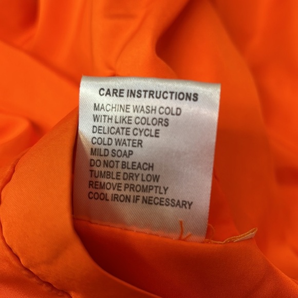 Aqua Stop Reversible Camoflage/Orange Jacket. Size XXL. EUC. 1 seam ripped open - Picture 8 of 8